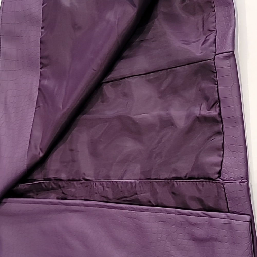Suicide Squad Pleather Croc Print Trench Coat Purple Medium - Picture 7 of 17